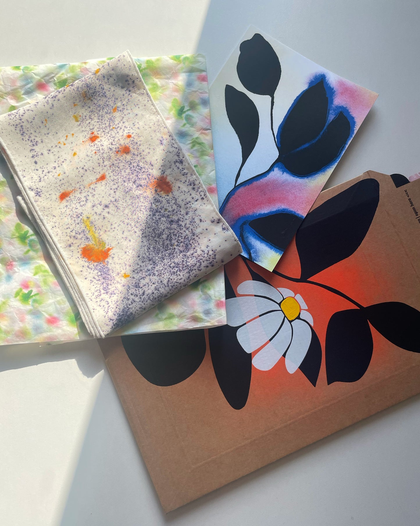 Foulard en soie Ecoprint
