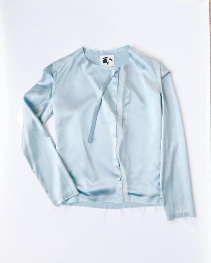 The Blue Satin Top