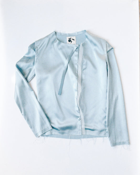 The Blue Satin Top